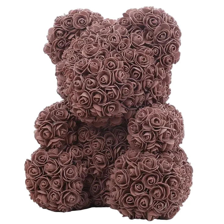 Ours en Roses – Cadeau Romantique Fait Main